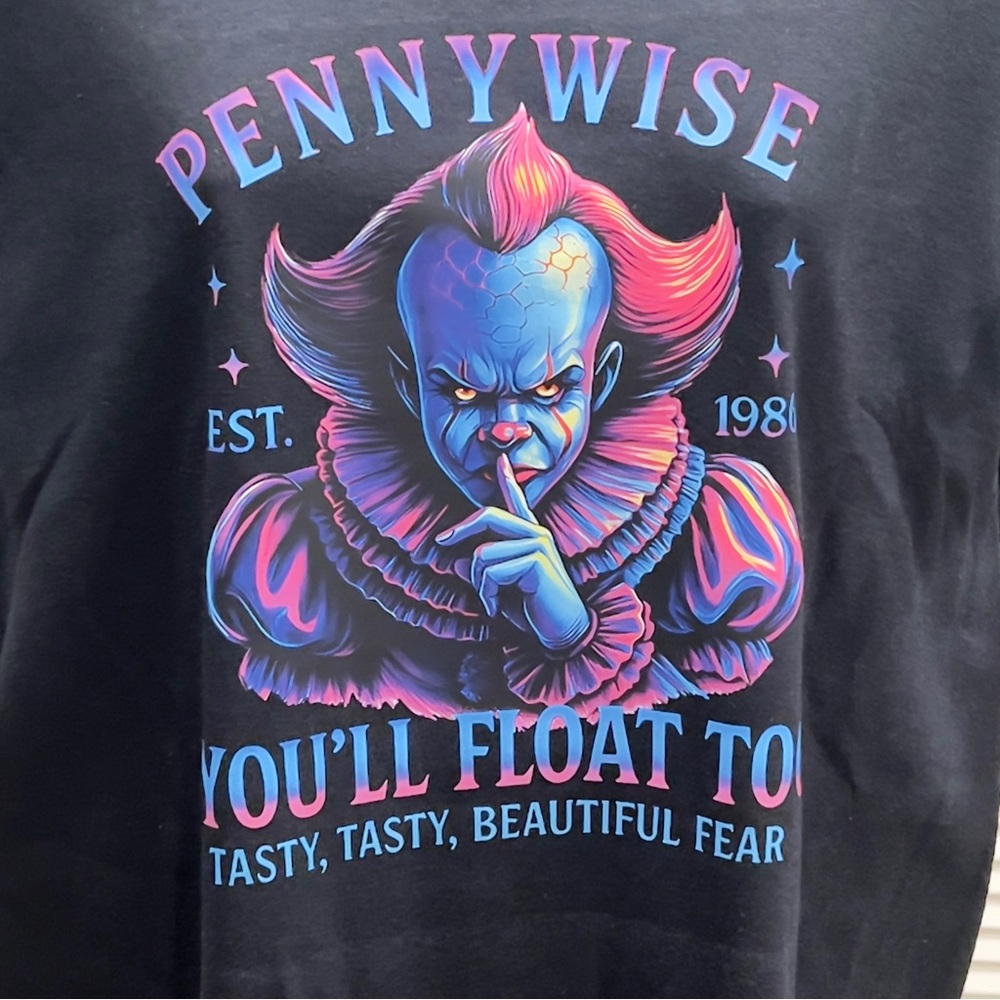 Custom black light activated Pennywise T-shirt